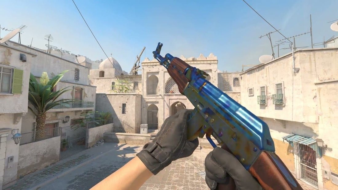 CS2 AK-47 Case Hardened pattern 661 Blue Gem in-game